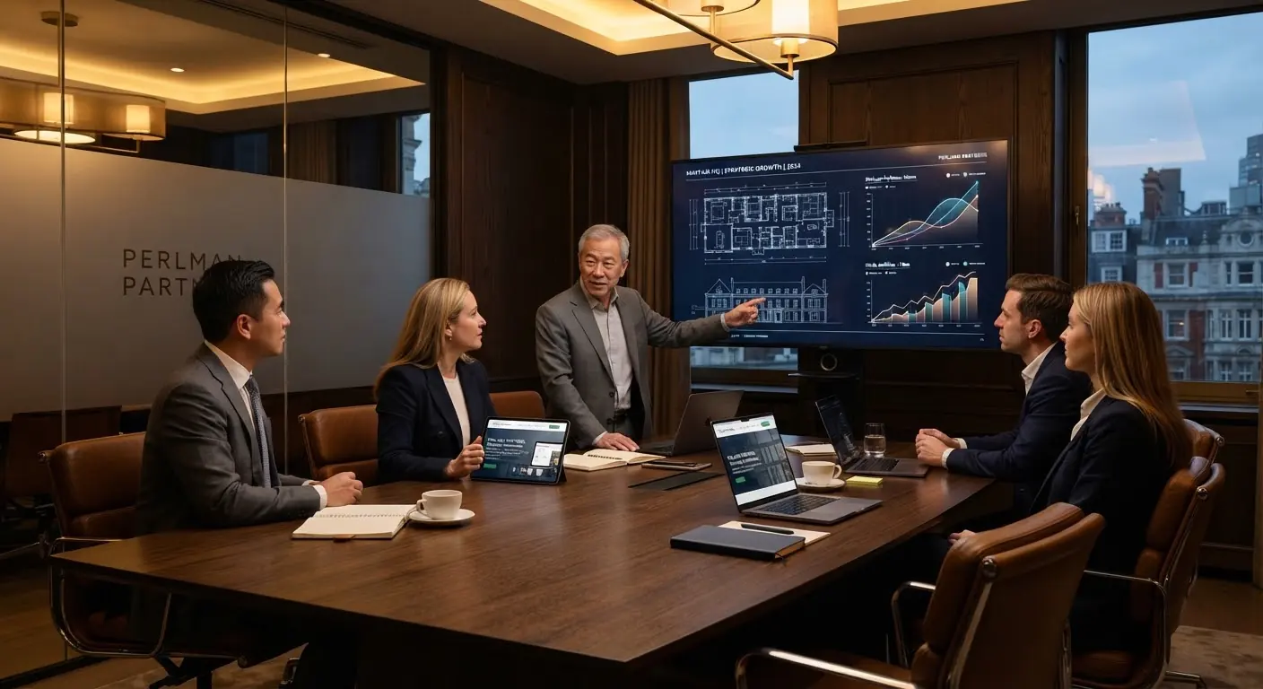 Business owner and advisor reviewing a structured growth plan